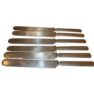 Vintage Rogers Hamilton silver plate Dinner knives set of 6